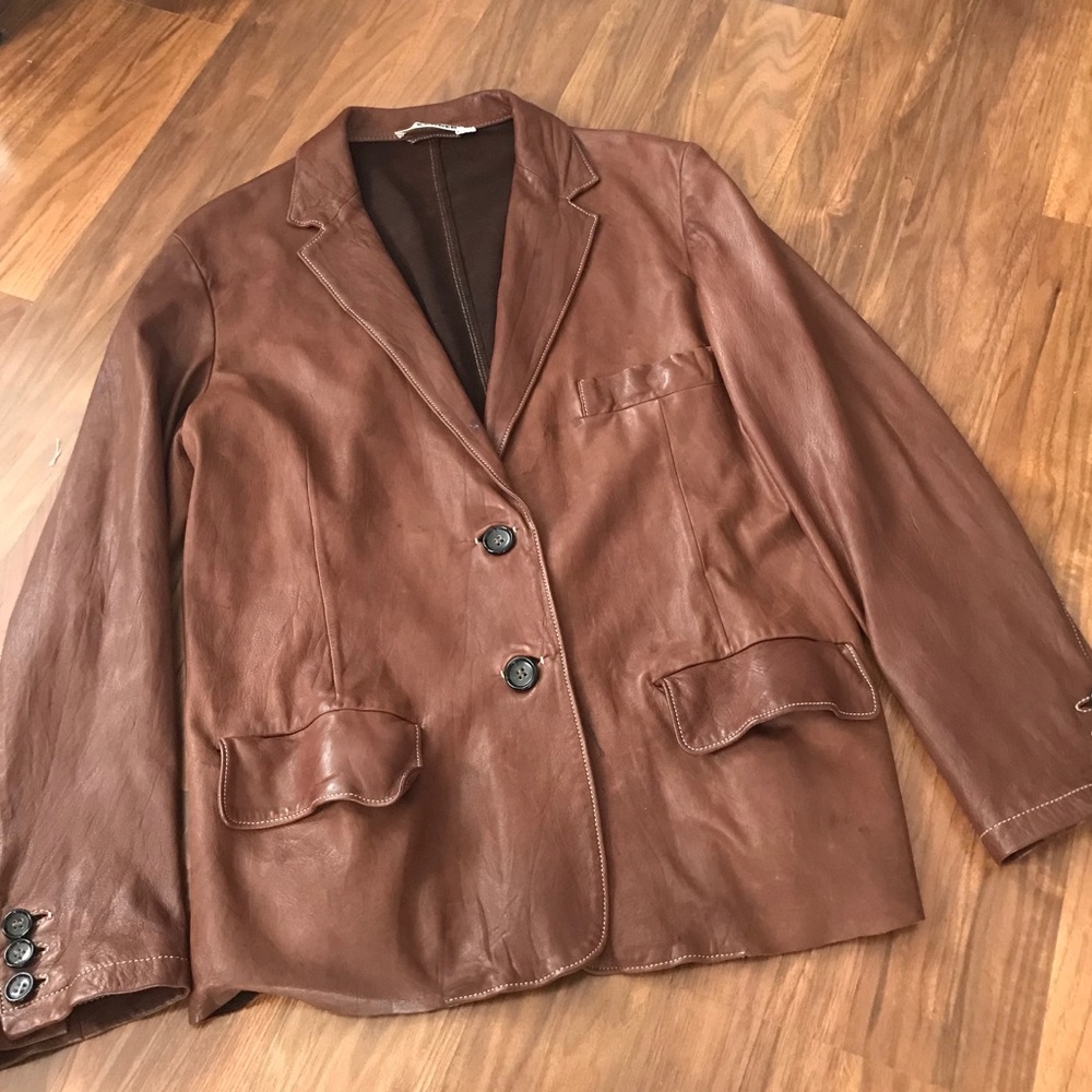 Jil Sander soft leather blazer Size 40